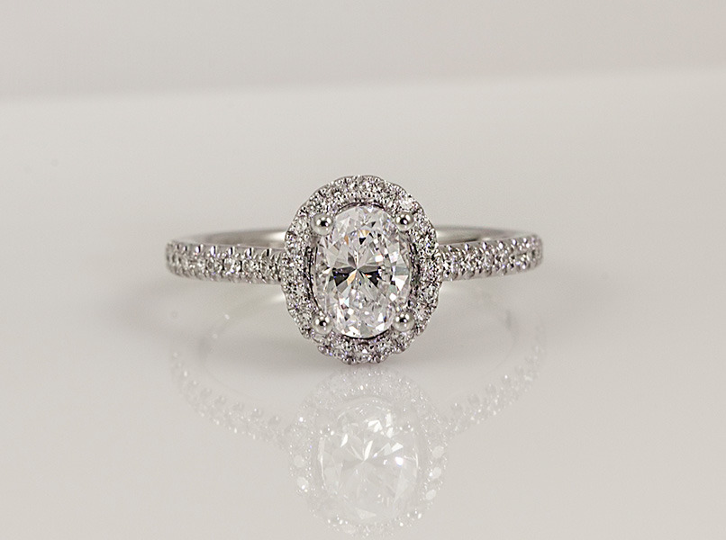 Custom Diamond Engagement Accent Ring