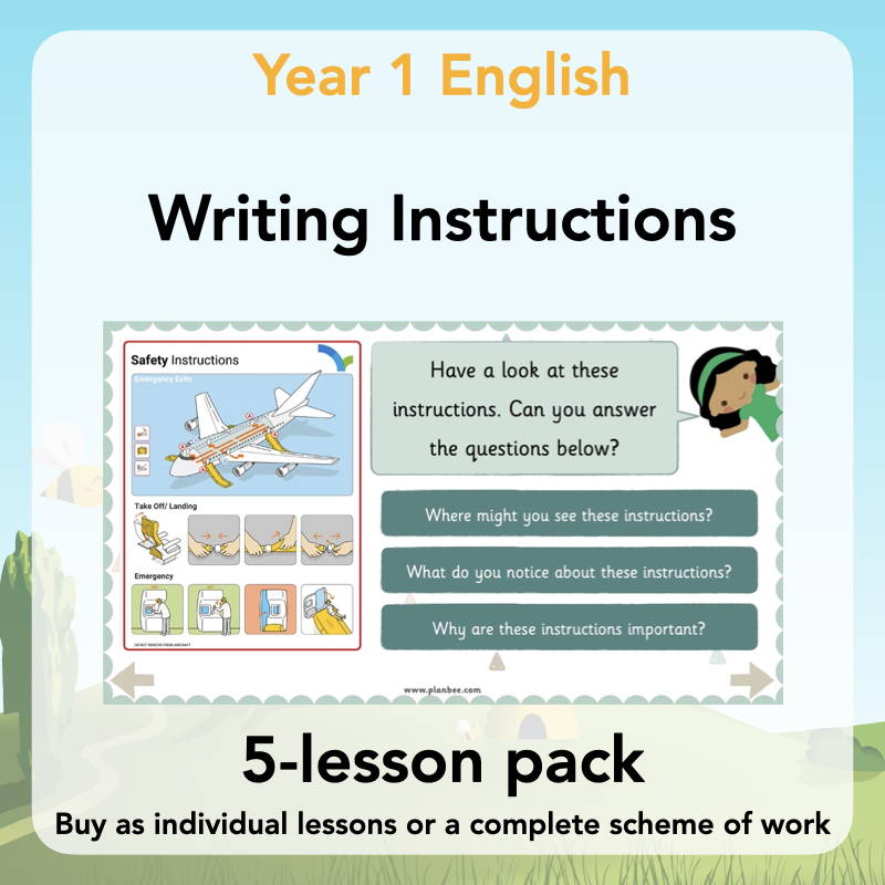 Year 1 Curriculum - Writing Instructions