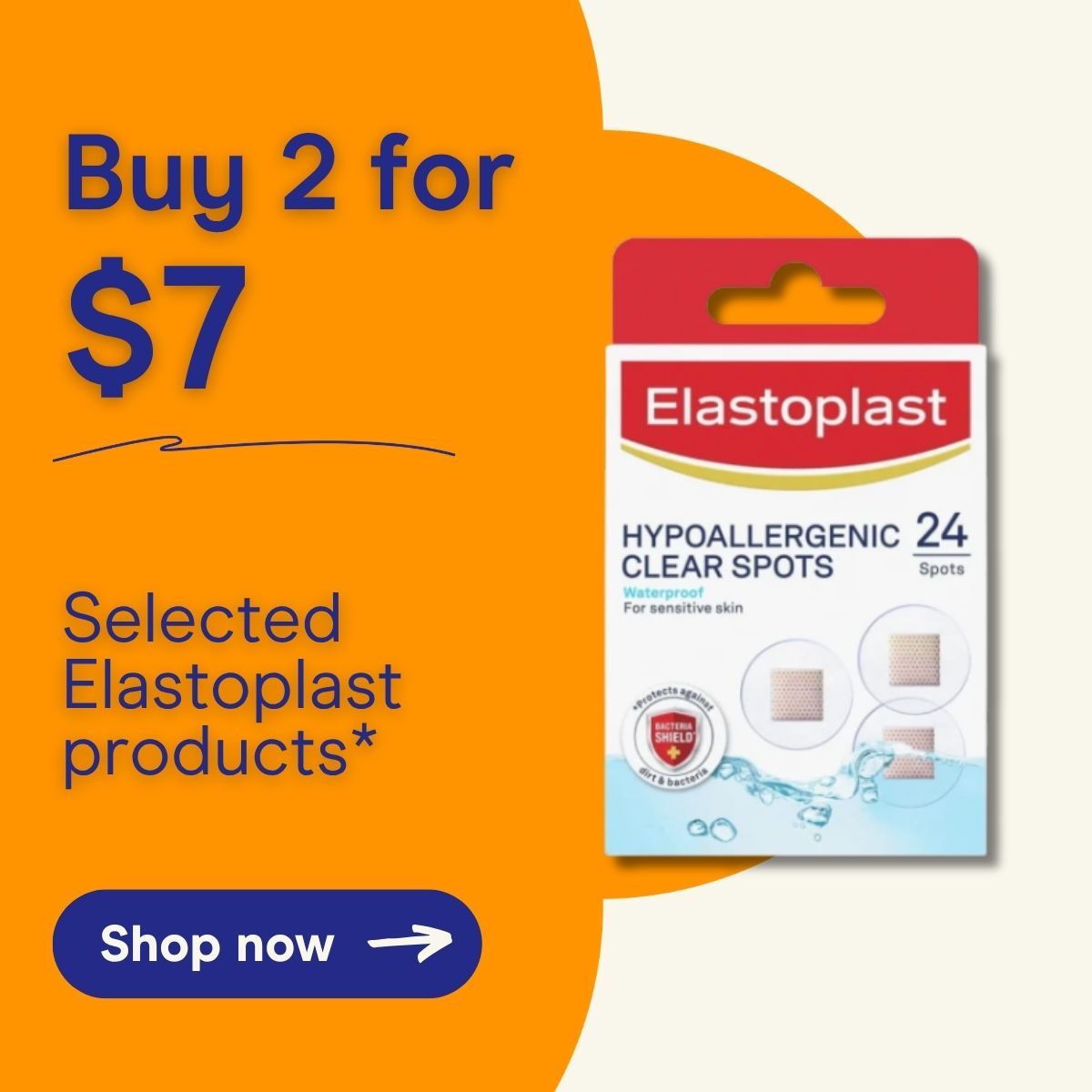 Buy 2 for $7 on selected Elastoplast products.