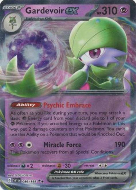 Gardevoir EX card with Psychic Embrace and Miracle Force