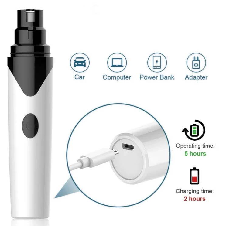 Rechargeable Pet Nail Grinder, Nail Grinder USB Charging