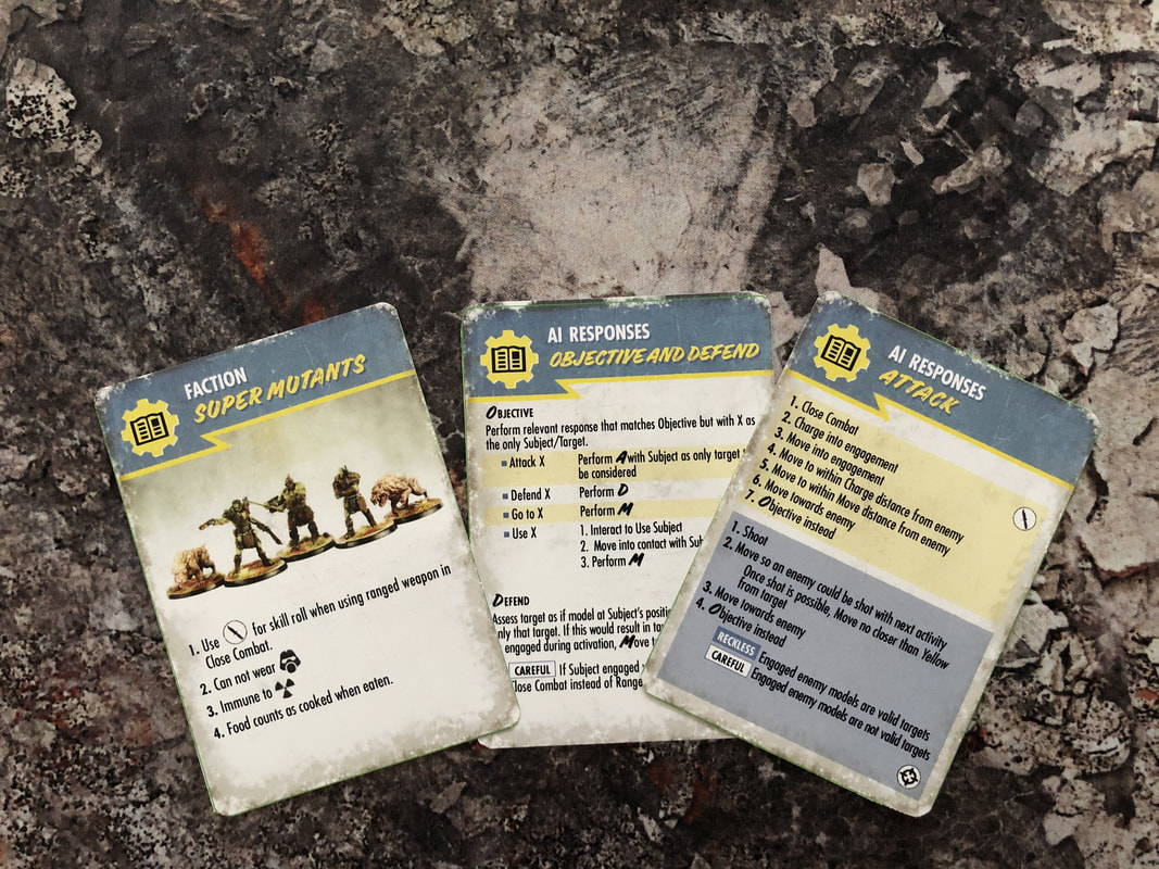 Each faction gets a reference card for their special abilities, and here's a couple of AI reference cards