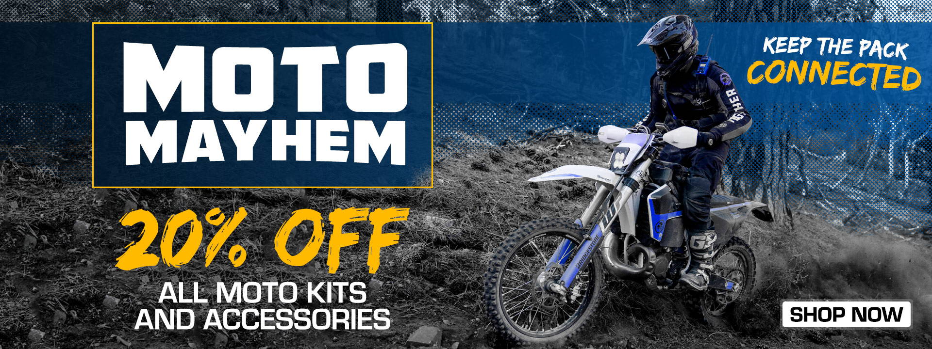 Moto Mayhem, all Moto Kits and Accessories are on sale!