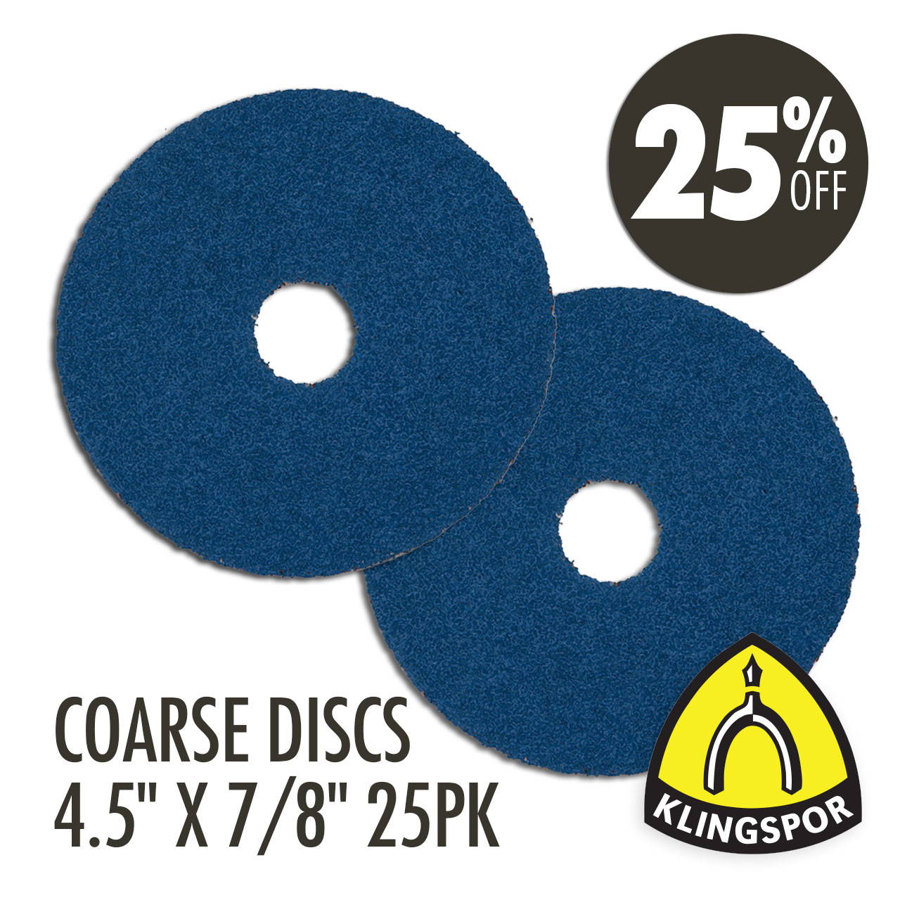 25% Off Coarse Discs 4.5