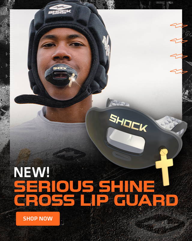 New! Serious Shine Cross Lip Guard. Shop Now