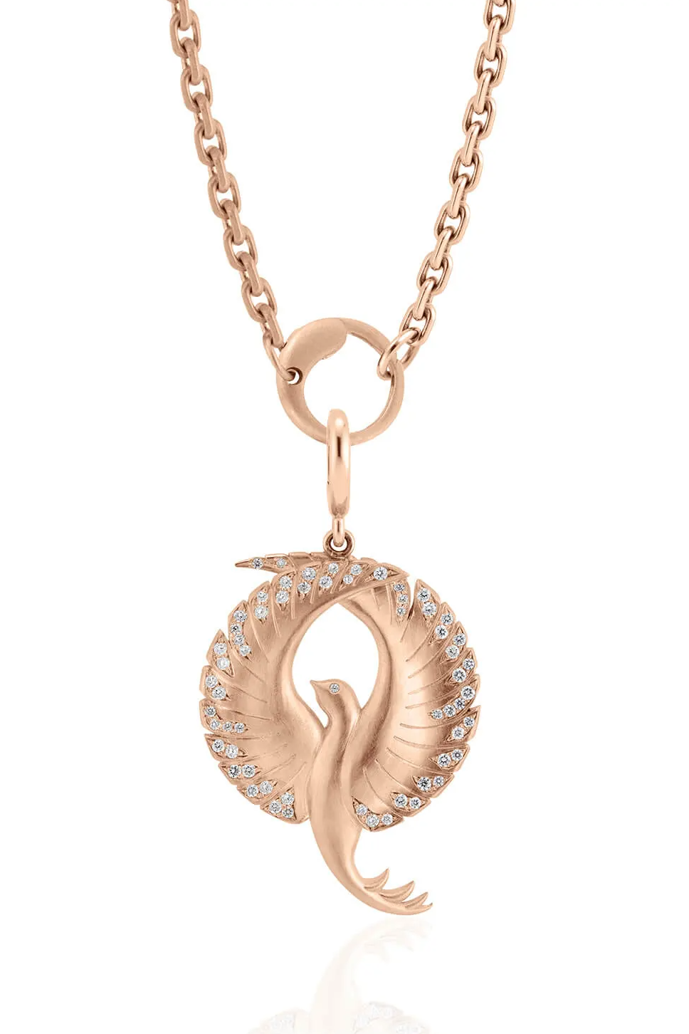 The phoenix pave diamond pendant