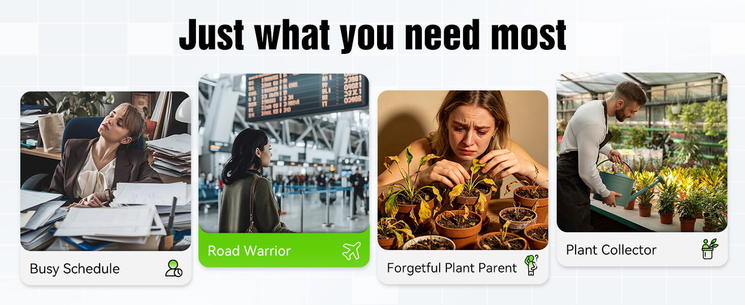 Four images featuring people with text: 