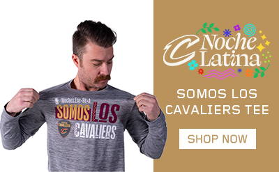 ¡Somos Los Cavaliers! Get ready to game and show off your Los Cavaliers pride in this warmup tee, celebrating Los Cavs Noche Latina! Todos Somos Cleveland!