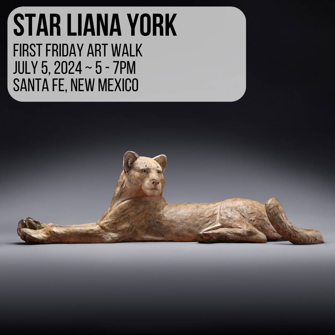 Star Liana York. Wildlife Sculpture. Santa Fe Art Show.