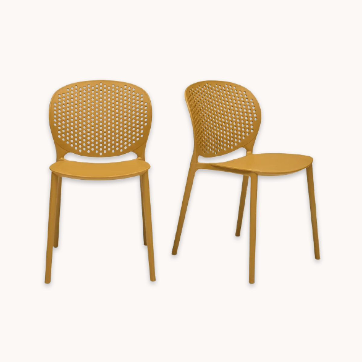 Gold Bailey Outdoor Side Chairs Stackable
