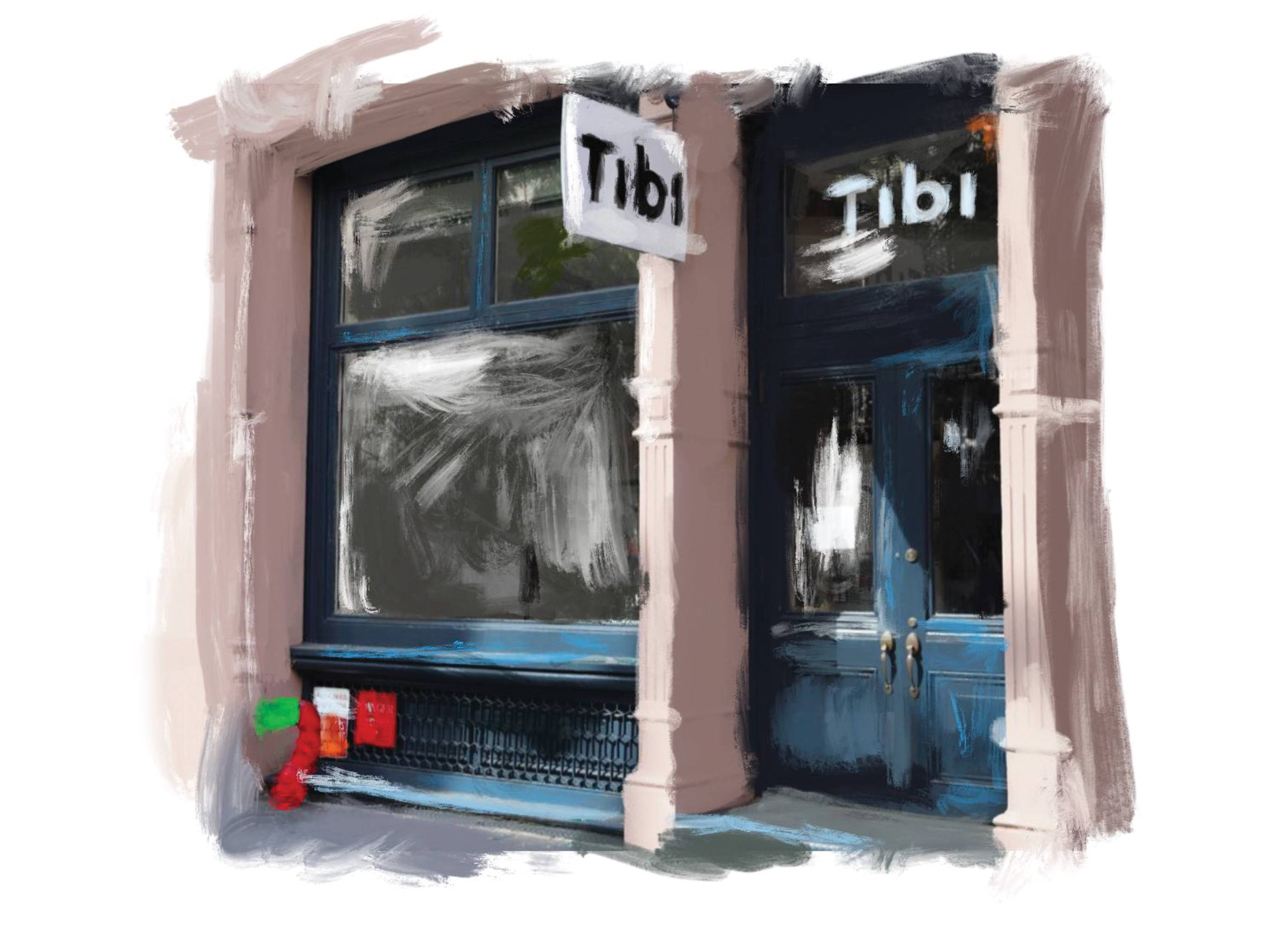 illustration of tibi store in soho