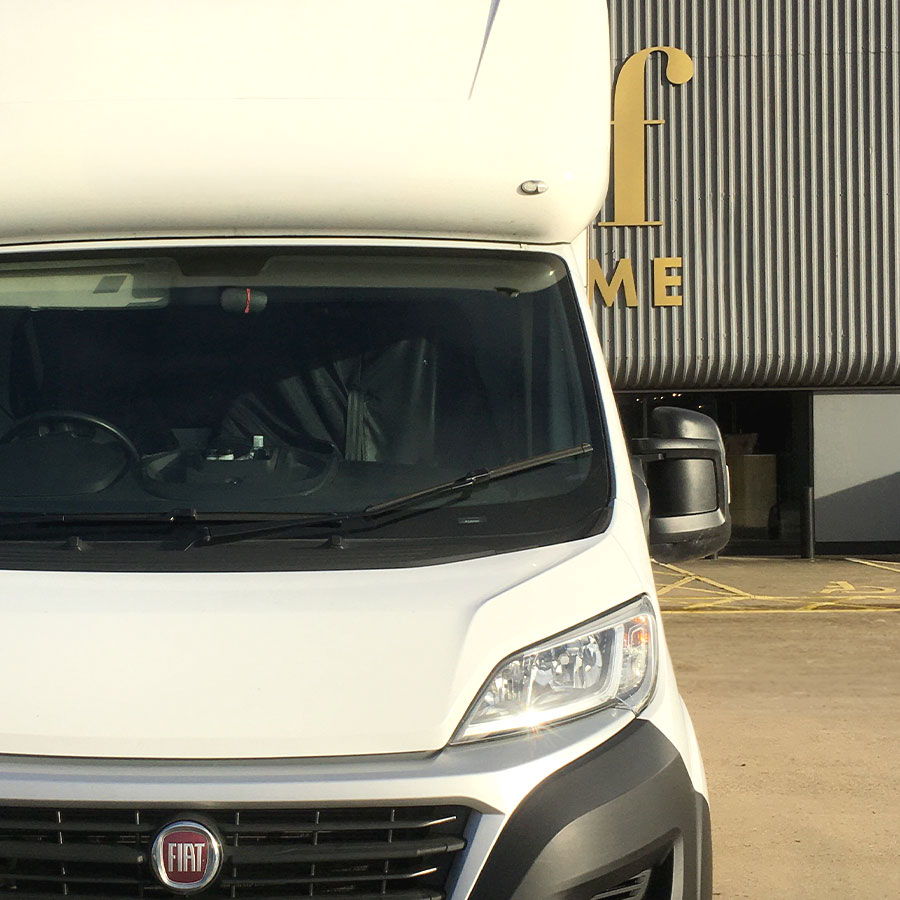 BF Home Premium Delivery Van Outside Their Branch In Norwich