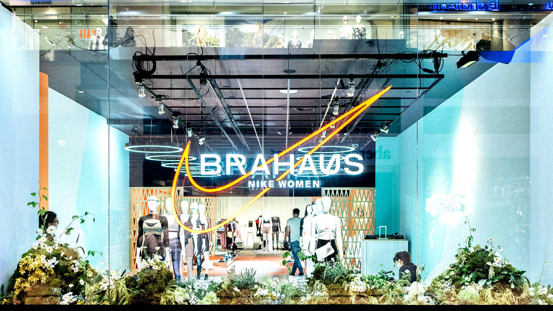 Floral Window Installation for BRAHAUS