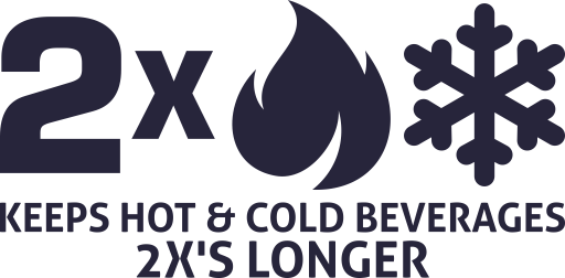 Keeps Hot & Cold Beverages 2x Longer