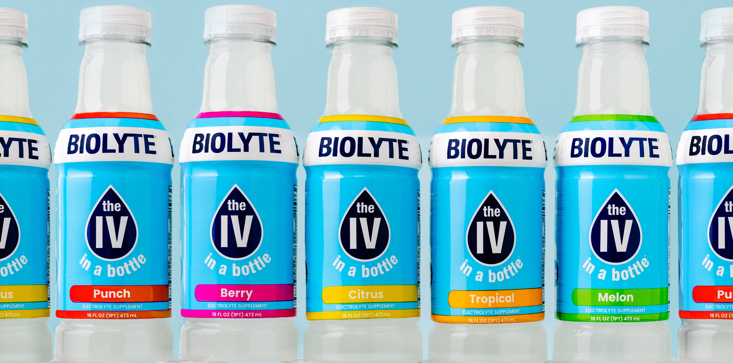 BIOLYTE, the IV in a bottle, comes in five physician formulated flavors.