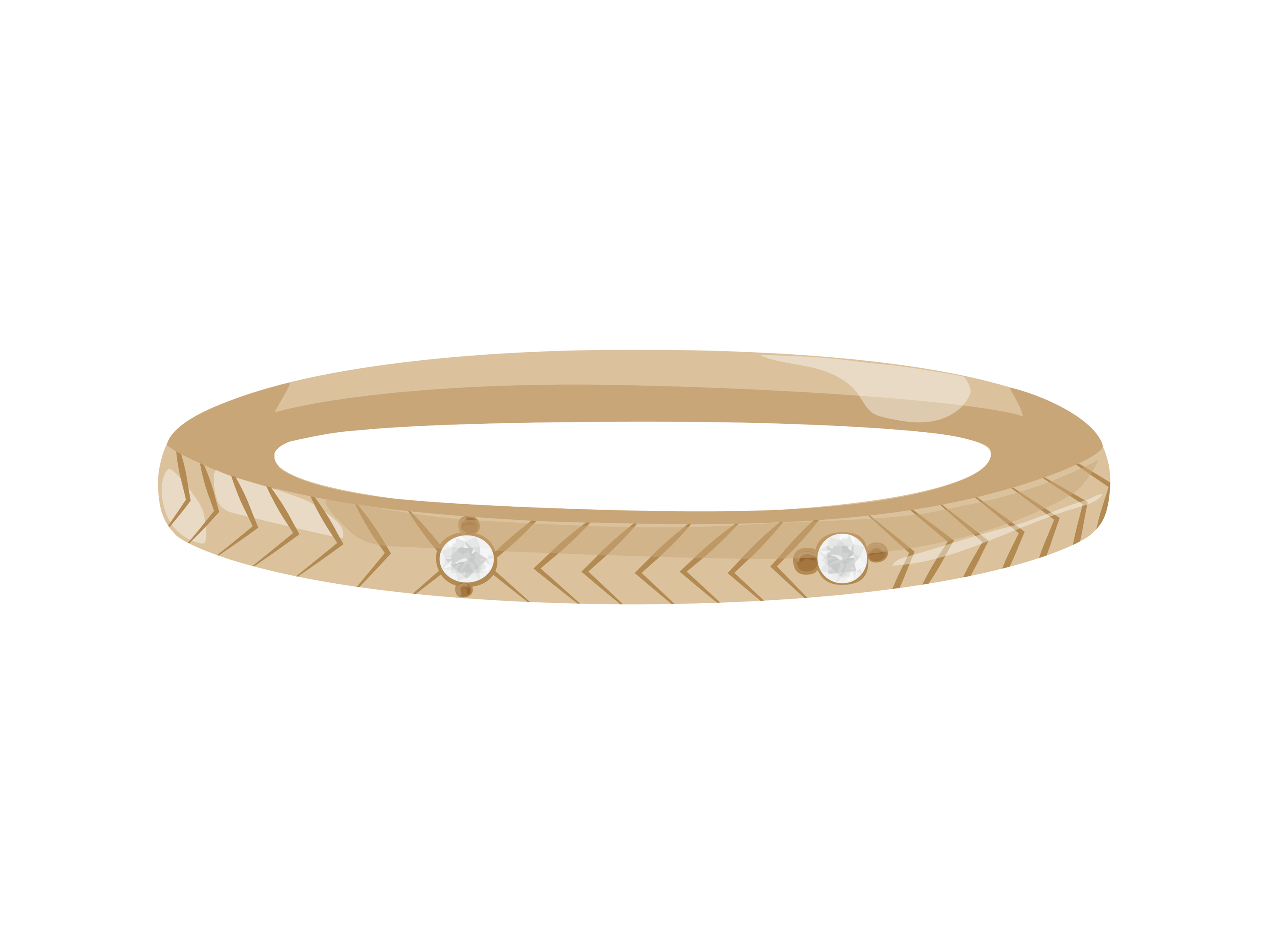 Follow Your Heart Luxe diamond engraved gold stacking ring