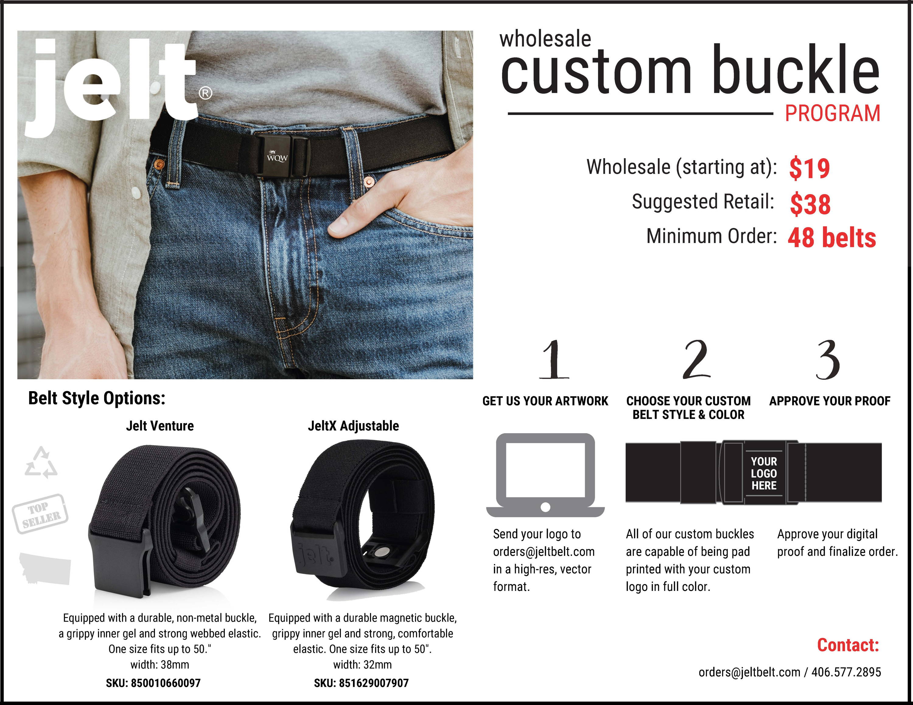 Jelt Custom Belt Linesheet