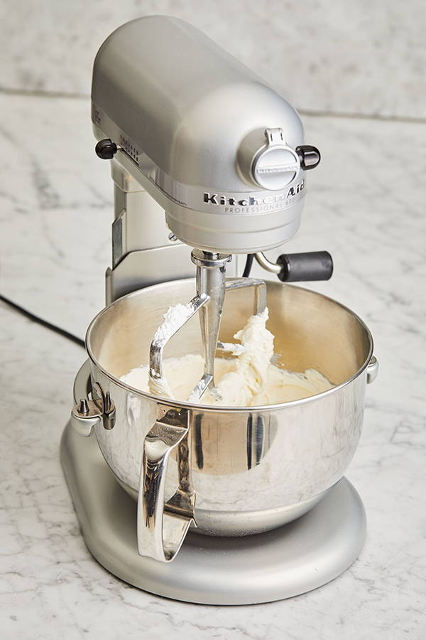 Powdered sugar being incorporated