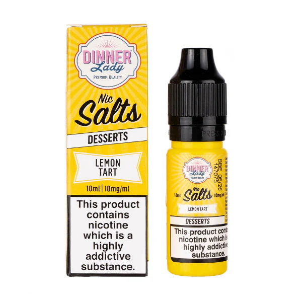 A picture of Lemon Tart Nic Salt E-Liquid by Dinner Lady