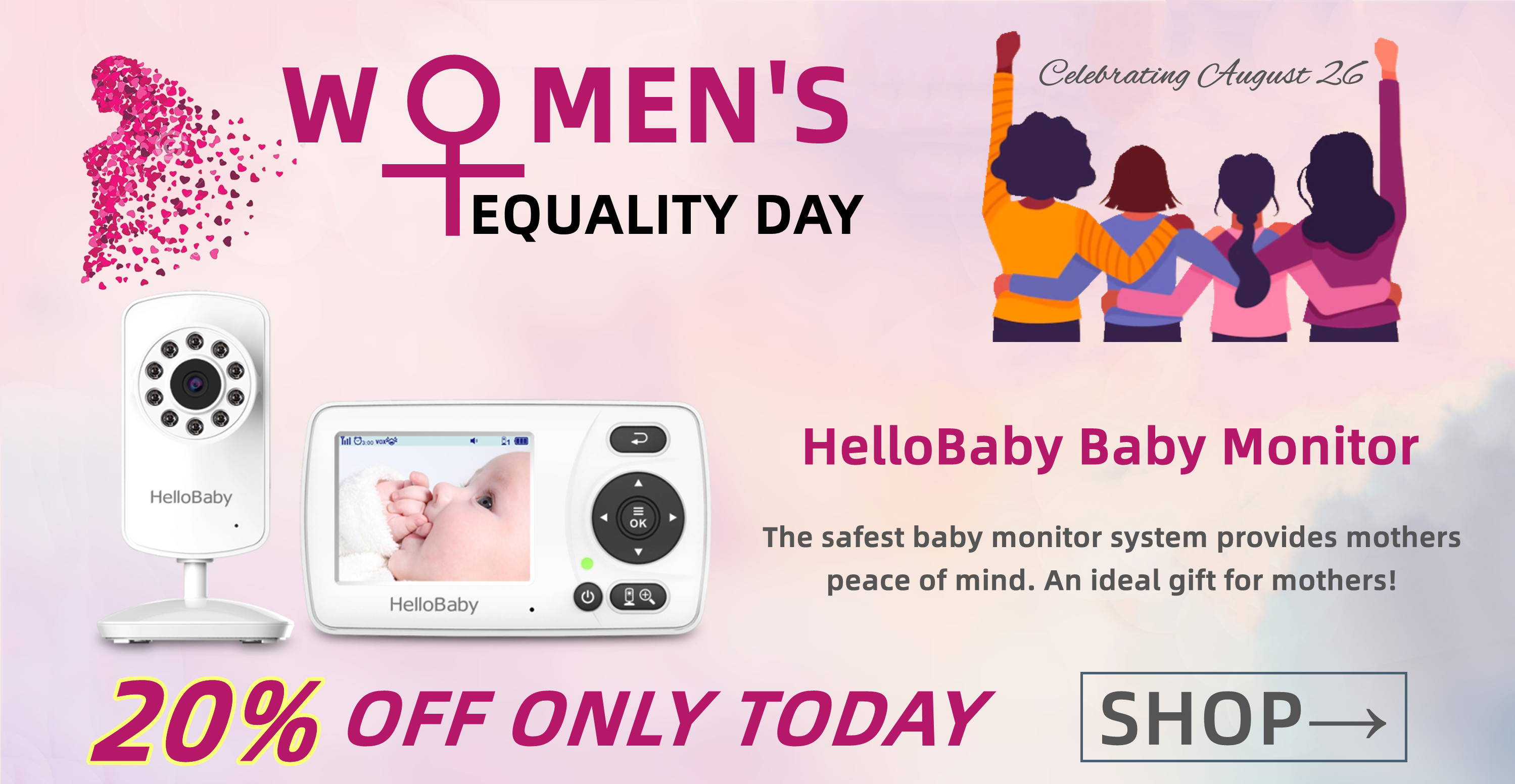 Hellobaby video baby monitor celebrates women's equality day