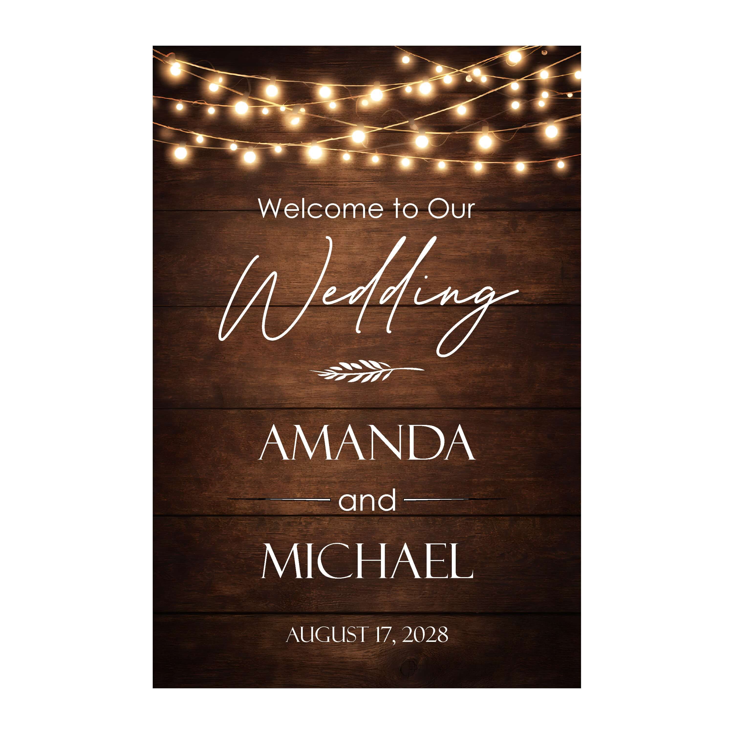Welcome to Our Wedding, Amanda and Michael, November 17, 2018.