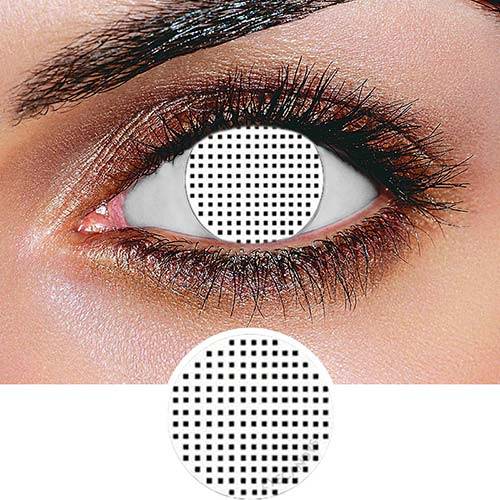 Innovision FX White Mesh colored contacts circle lenses - EyeCandy's