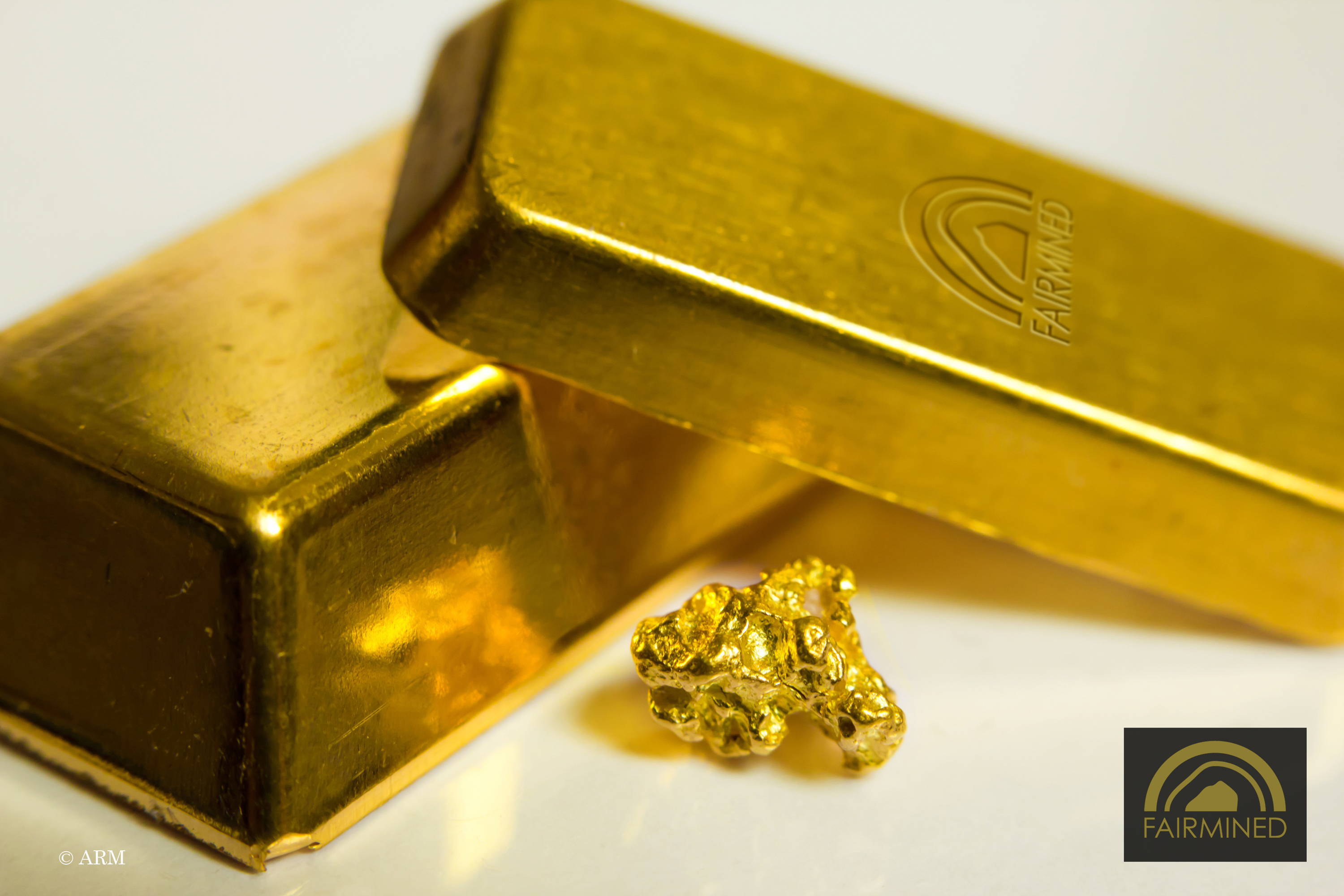 Gold bars of Fairmined gold