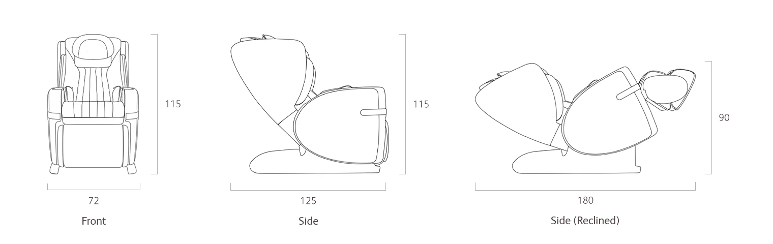 uDivine-V3-Massage-Chair-Dimension