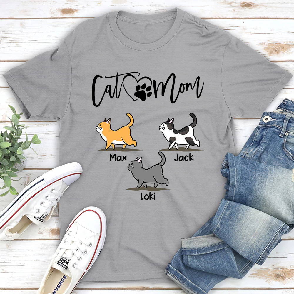 CAT MOM SIMPLE - PERSONALIZED CUSTOM UNISEX T-SHIRT