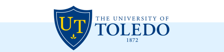 University of Toledo logo with a blue shield and text.