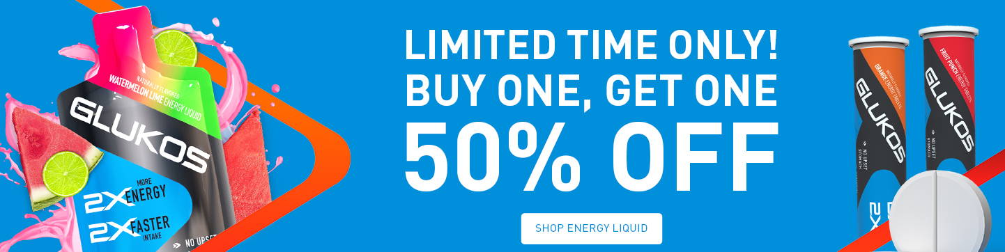 Limited time only! Buy one, get one 50% off.  Shop energy liquid.