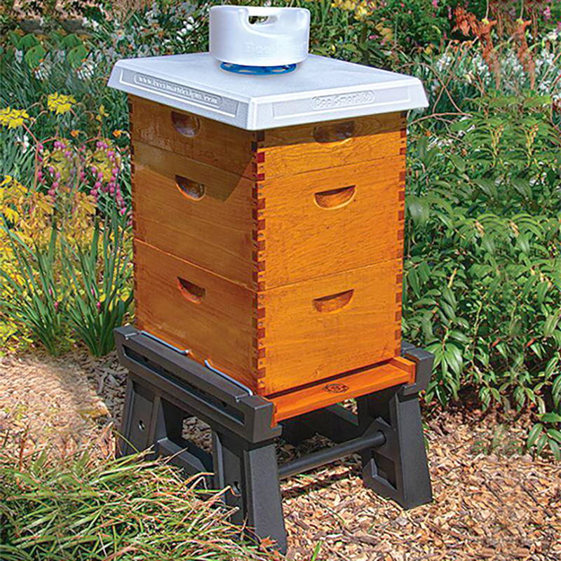 Beehive stand, beehive tank, and beehive lid