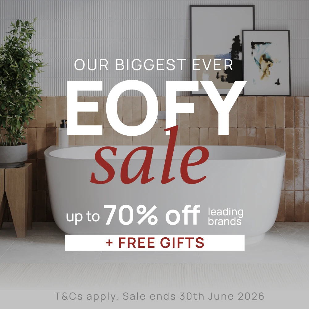 Promotional image for EOFY sale with discounts and free gifts.