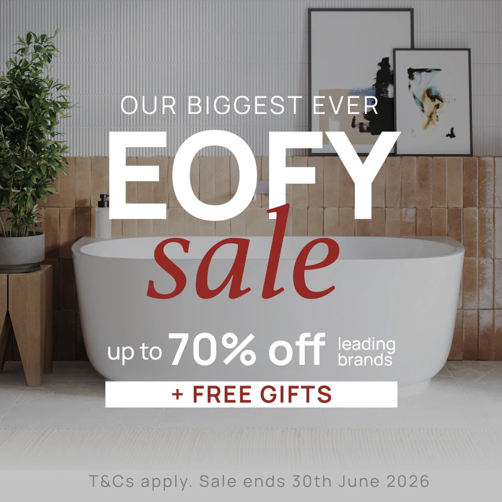 Promotional image for EOFY sale with discounts and free gifts.