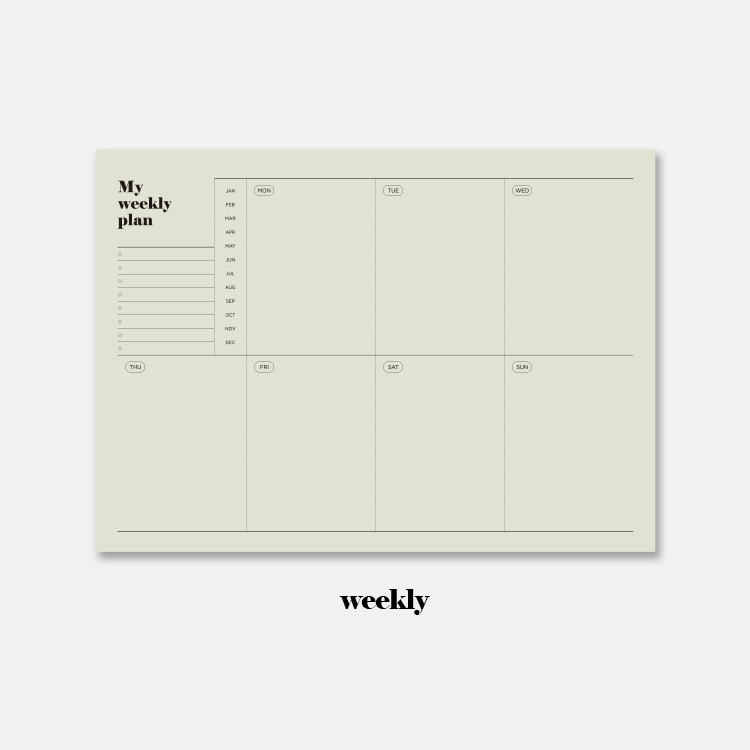 Weekly - GMZ The memo big scheduler and grid notepad
