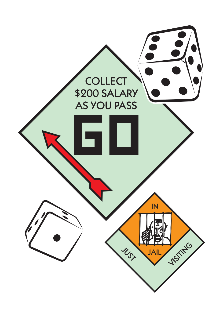 Monopoly game piece with 