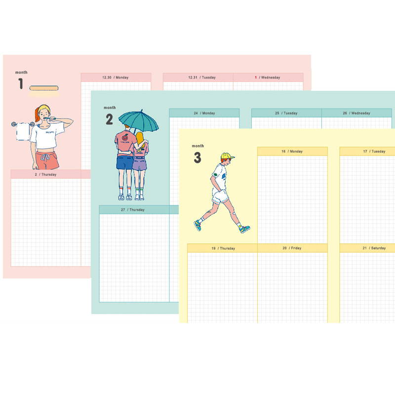 Weekly plan - Design Comma-B 2020 Today dated weekly diary planner