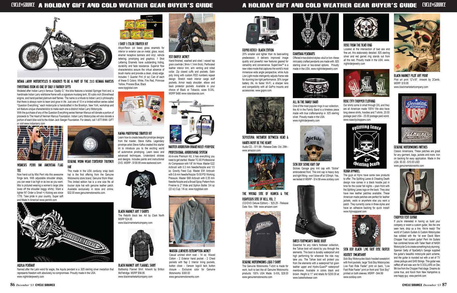 Cycle Source December 2013 Holiday Gift Guide