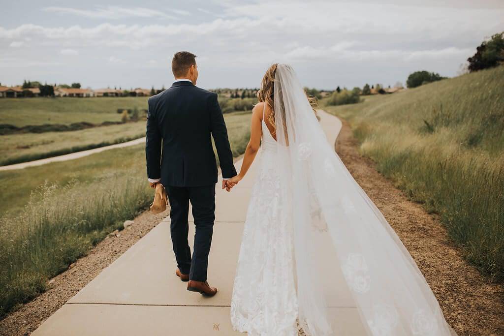 Grace Loves Lace bride in the Rosa Gown and Fleur Veil