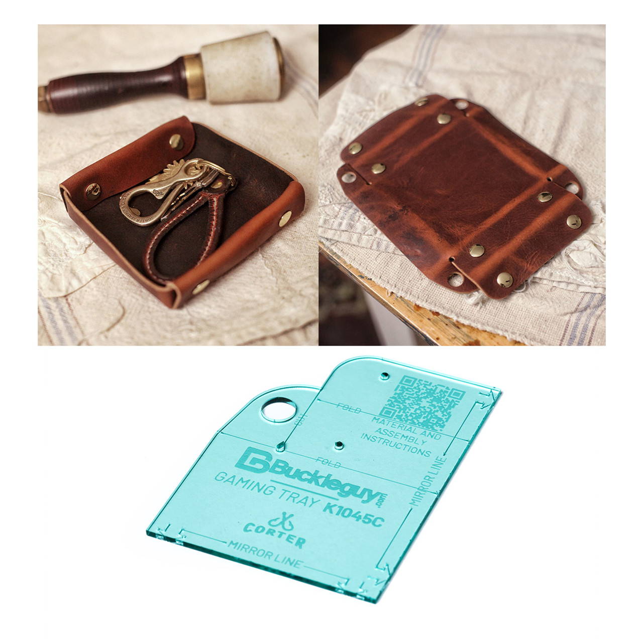 Corter Collapsable Leather Tray
