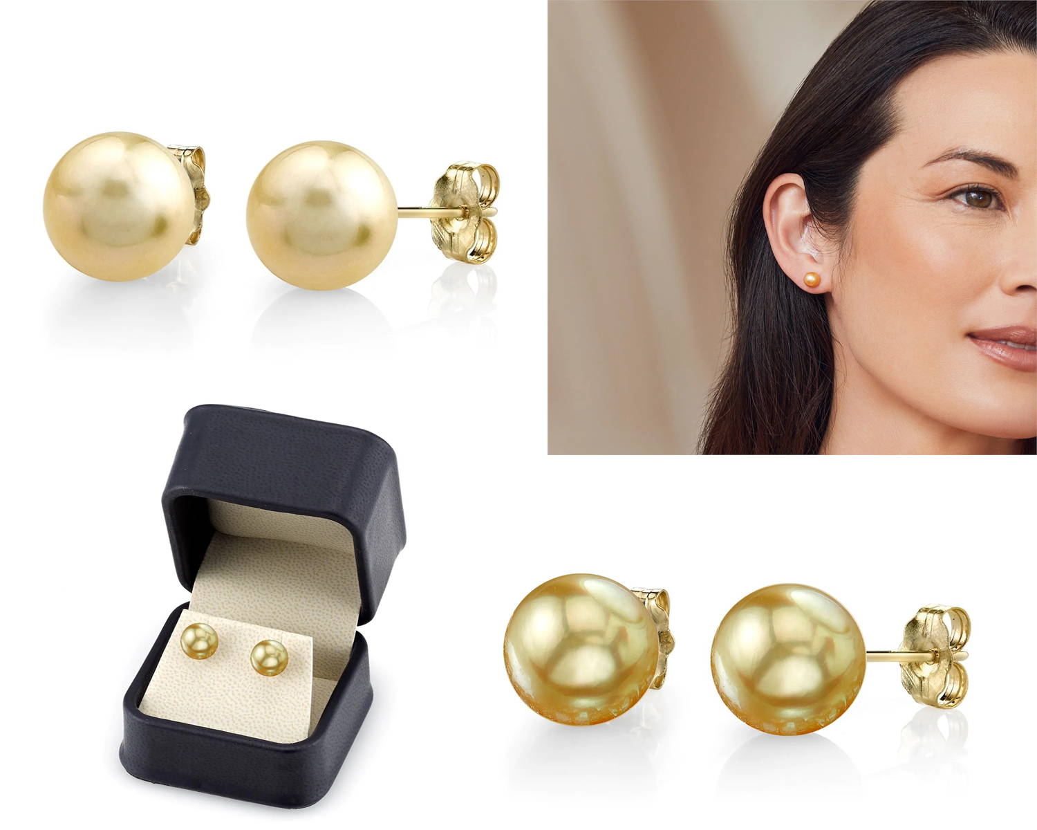 Golden South Sea Pearl Earrings 