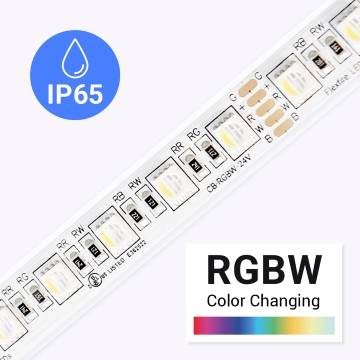 Outdoor RGB + White Color Changing LED Strip Light