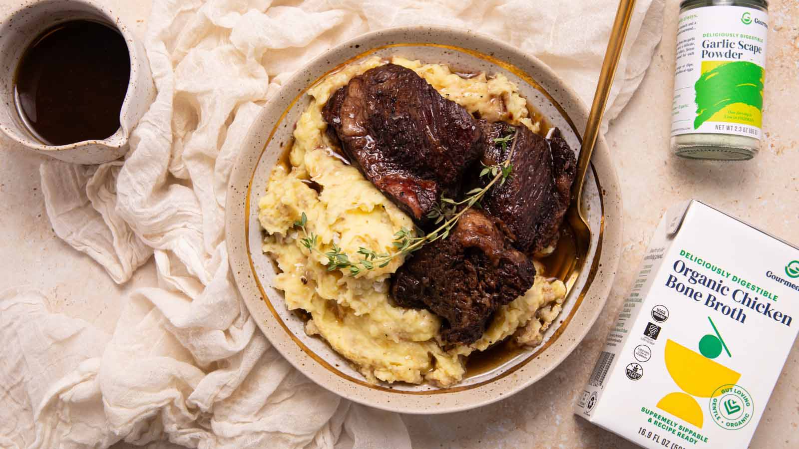 Gourmend recipe for low fodmap braised short ribs