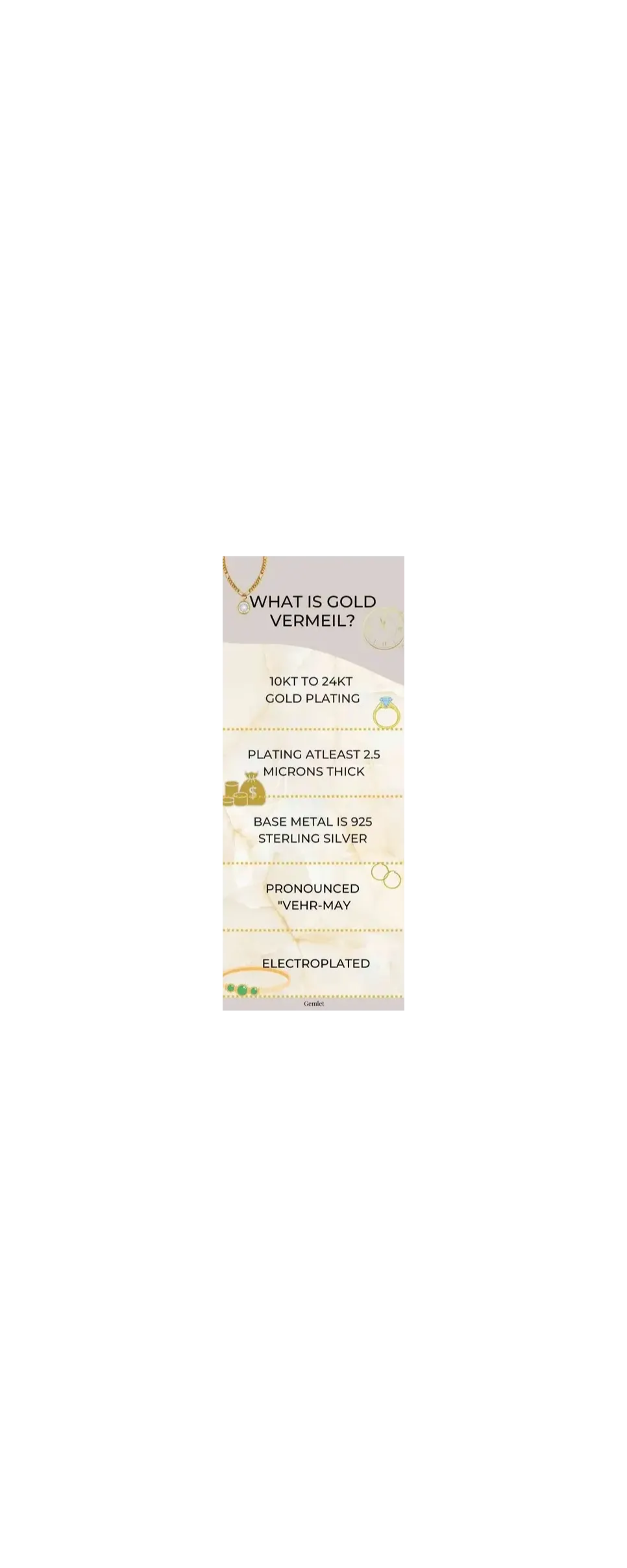 What is Gold Vermeil infographic