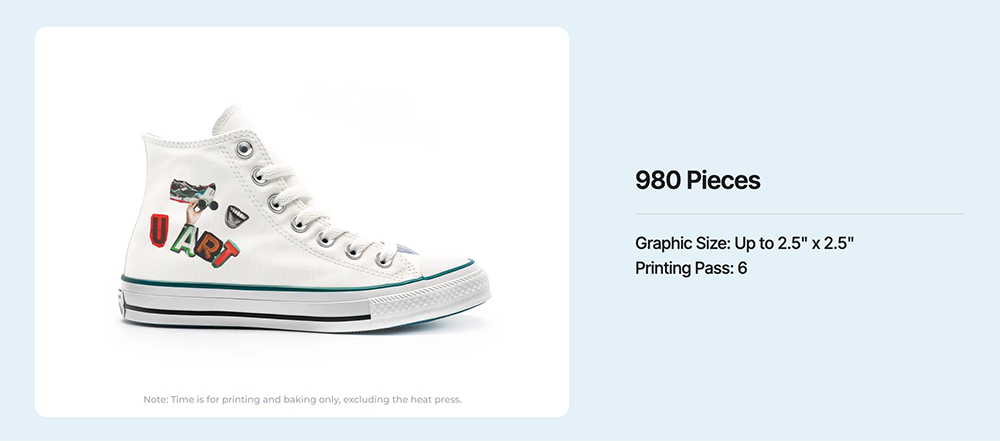 White high-top sneakers with colorful patches and designs.