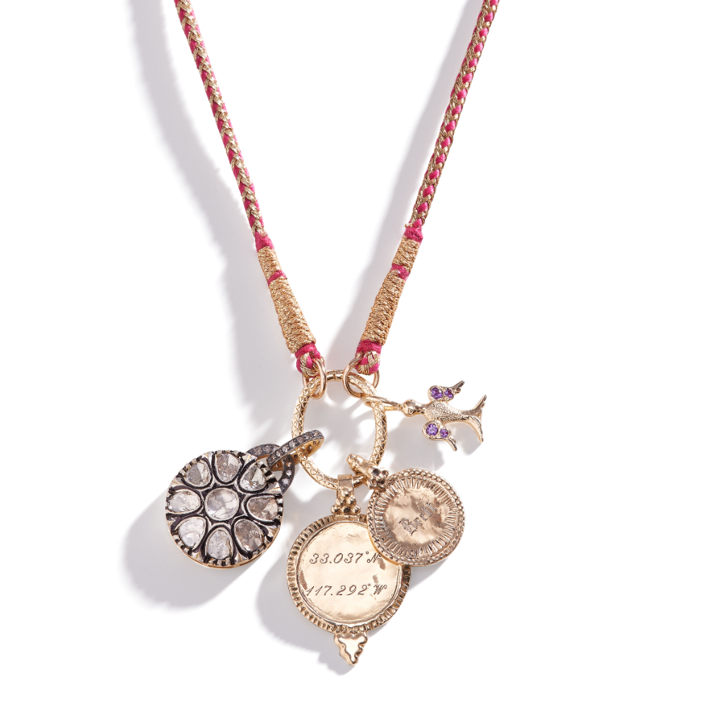 personalized gold jewelry layered necklace California style