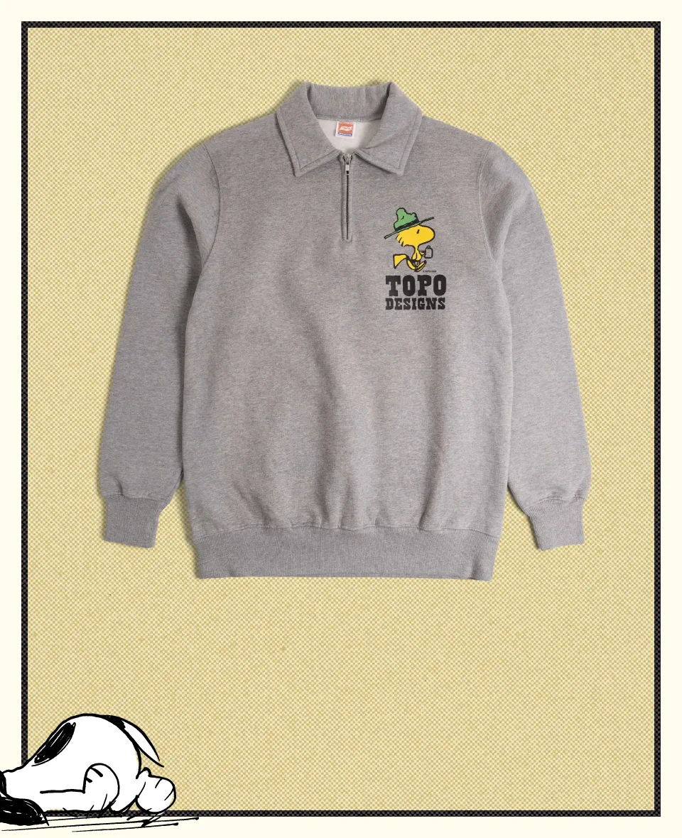 Gray polo shirt with a cartoon character and 