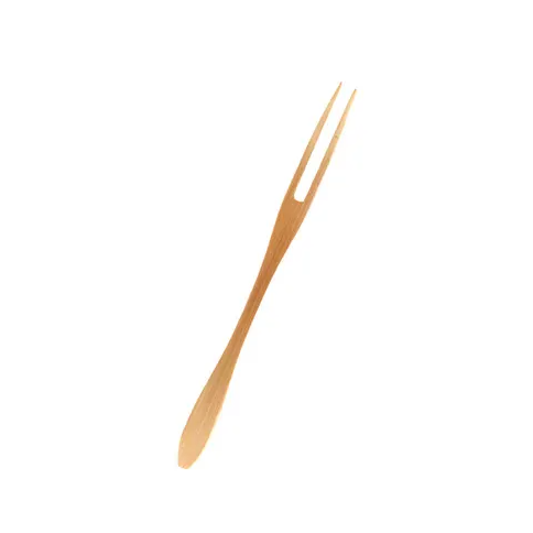 A fork shaped bamboo skewer