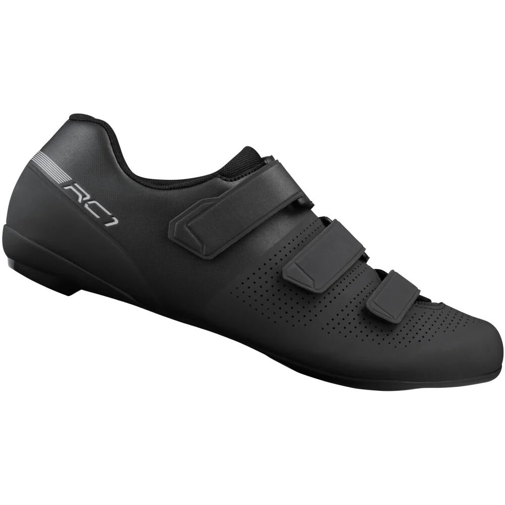 Shimano Fahrradschuh, Triathlon-/ Rennradschuh SH-RC102, unisex, Black in seitlicher Ansicht.