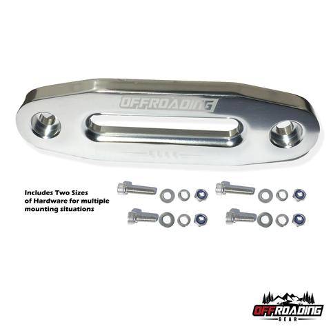 Silver 3600 lbs Aluminum Hawse Fairlead for Winch Rope Steel Cable 124mm 
